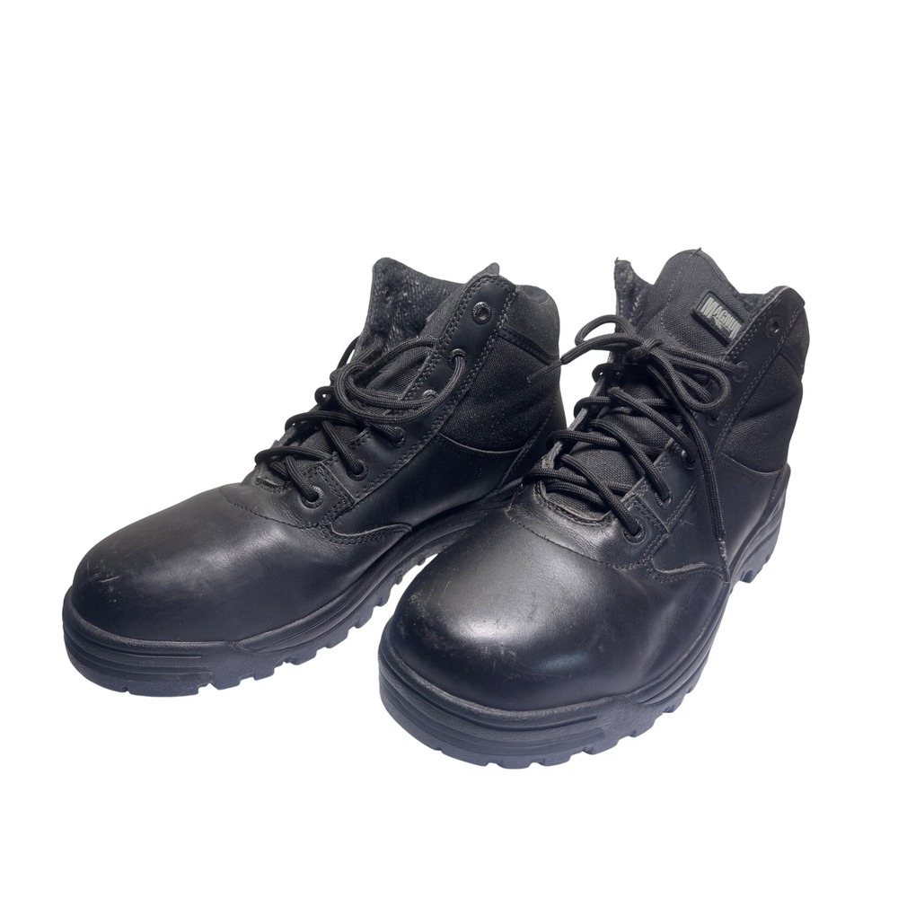 Magnum Midnite Plus Safety Toe Boots Black Leather Work Steel Toe Mens US‎ 11